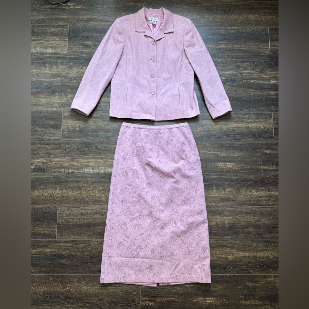 Vintage PENDLETON 2pc Wool Skirt Blazer Set - Picture 5 of 9